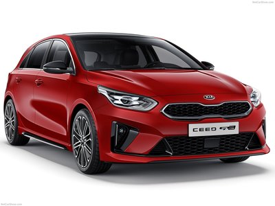 Kia Ceed GT-Line 2019 wooden framed poster