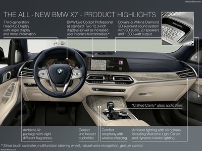 BMW X7 2019 metal framed poster
