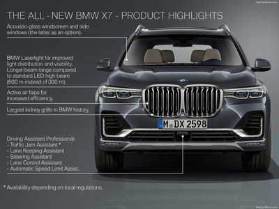 BMW X7 2019 metal framed poster
