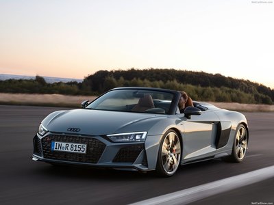 Audi R8 Spyder 2019 wooden framed poster