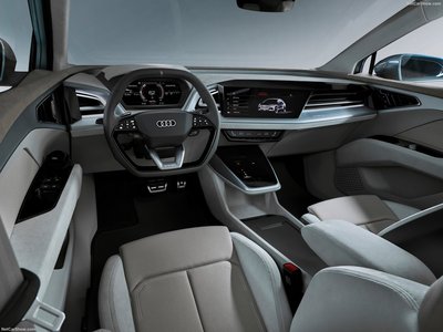 Audi Q4 e-tron Concept 2019 metal framed poster