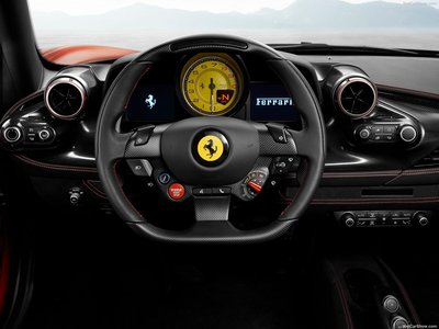 Ferrari F8 Tributo 2020 metal framed poster