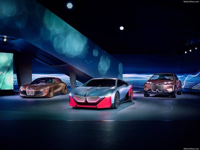 BMW Vision M Next Concept 2019 wooden framed poster