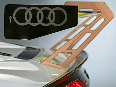 Audi R8 LMS GT2 2020 wooden framed poster