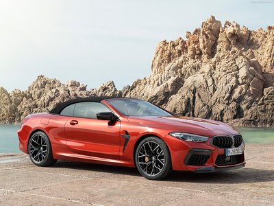BMW M8 Competition Convertible 2020 metal framed poster