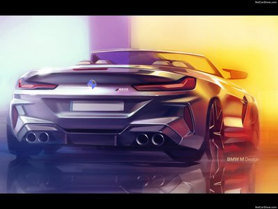 BMW M8 Competition Convertible 2020 Poster with Hanger