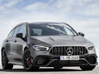 Mercedes-Benz CLA45 S AMG 4Matic Shooting Brake 2020 Poster with Hanger