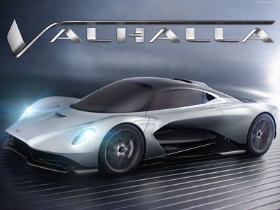 Aston Martin Valhalla  2020 metal framed poster