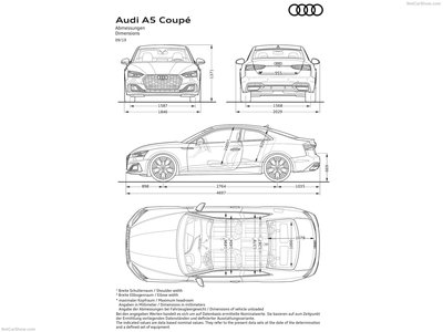 Audi A5 Coupe 2020 wooden framed poster