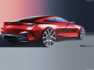 BMW 4 Concept 2019 metal framed poster