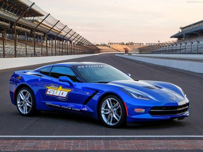Chevrolet Corvette Stingray Indy 500 Pace Car 2014 Poster with Hanger