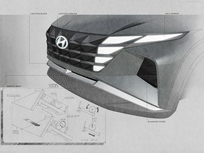 Hyundai Vision T Concept 2019 wooden framed poster