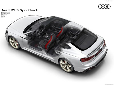 Audi RS5 Sportback 2020 wooden framed poster