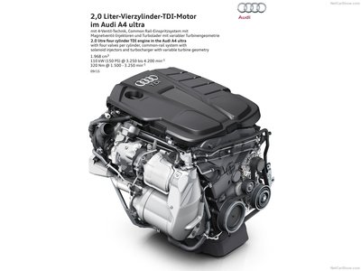 Audi A4 2016 metal framed poster