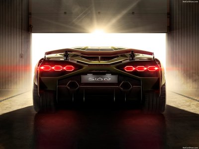 Lamborghini Sian 2020 metal framed poster