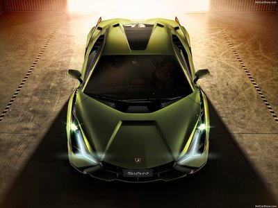 Lamborghini Sian 2020 metal framed poster