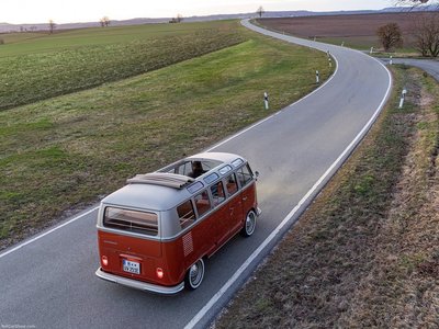 Volkswagen e-Bulli Concept 2020 wooden framed poster
