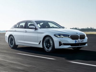 BMW 5-Series 2021 wooden framed poster