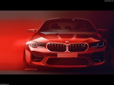 BMW M5 Competition 2021 wooden framed poster