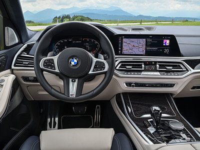 BMW X7 M50i 2020 wooden framed poster