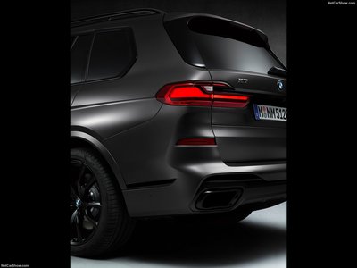 BMW X7 Dark Shadow Edition 2021 wooden framed poster