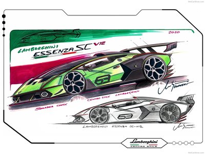 Lamborghini Essenza SCV12 2021 Poster with Hanger