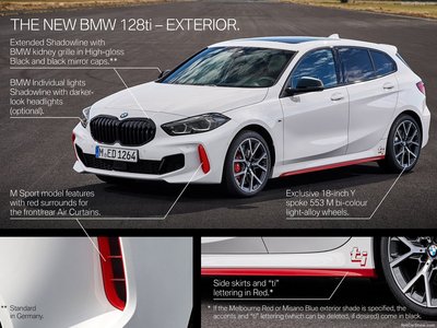 BMW 128ti 2021 metal framed poster