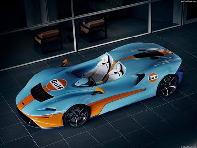 McLaren Elva Gulf Theme by MSO 2021 Poster with Hanger