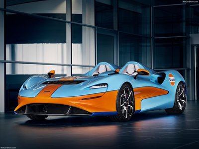 McLaren Elva Gulf Theme by MSO 2021 Poster with Hanger