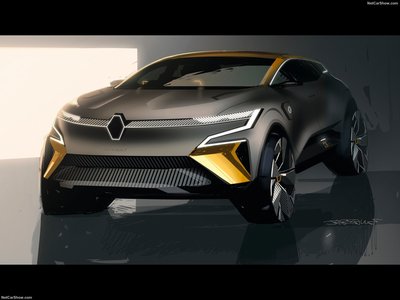 Renault Megane eVision Concept 2020 Poster with Hanger