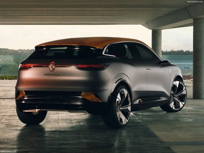 Renault Megane eVision Concept 2020 metal framed poster