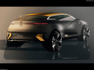 Renault Megane eVision Concept 2020 Poster with Hanger