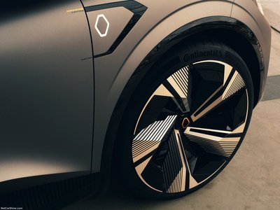 Renault Megane eVision Concept 2020 wooden framed poster