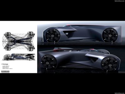 Nissan GT-R X 2050 Concept 2020 metal framed poster