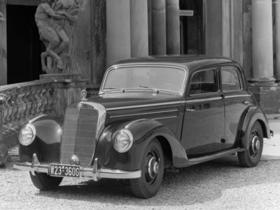 Mercedes-Benz 220 W187 1951 tote bag