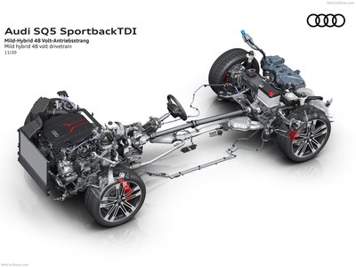 Audi SQ5 Sportback TDI 2021 wooden framed poster