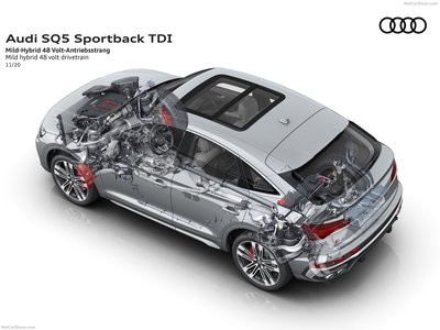 Audi SQ5 Sportback TDI 2021 wooden framed poster