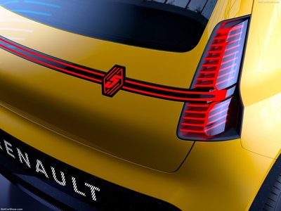 Renault 5 Concept 2021 wooden framed poster