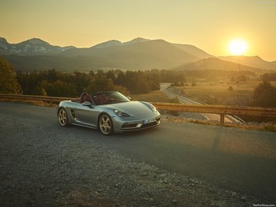 Porsche Boxster 25 Years Edition 2021 wooden framed poster