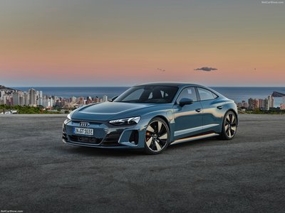 Audi e-tron GT quattro 2022 metal framed poster