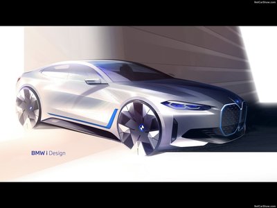BMW i4 2022 canvas poster