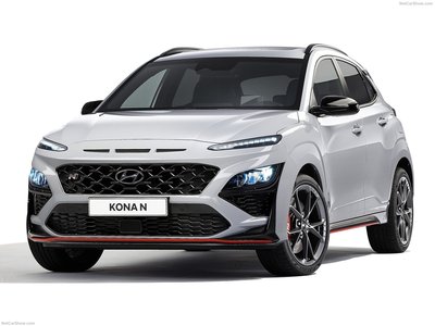 Hyundai Kona N 2022 metal framed poster