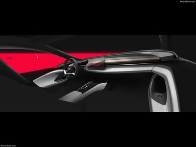 Audi A6 e-tron Concept 2021 wooden framed poster