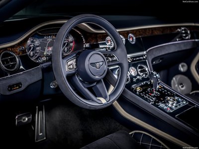 Bentley Continental GT Speed Convertible 2022 metal framed poster