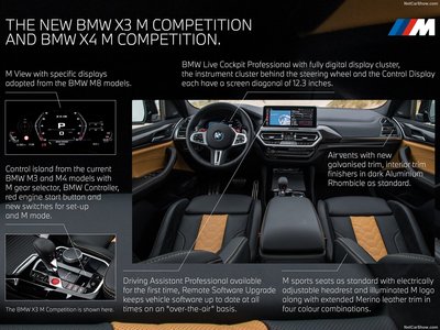 BMW X4 M Competition 2022 wooden framed poster