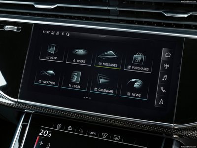 Audi SQ8 TFSI Vorsprung UK 2021 metal framed poster