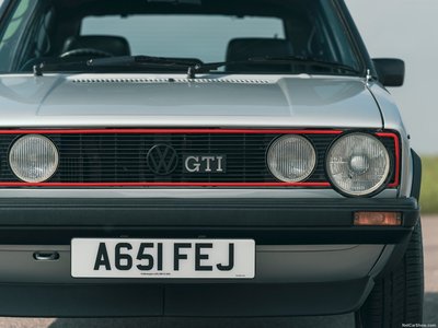 Volkswagen Golf I GTI UK 1976 metal framed poster