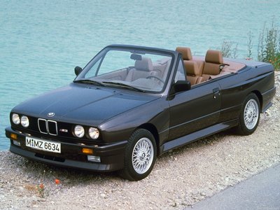 BMW M3 Cabriolet 1988 wooden framed poster