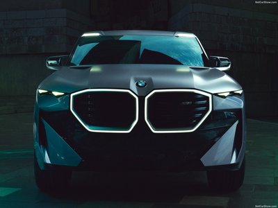 BMW XM Concept 2021 wooden framed poster
