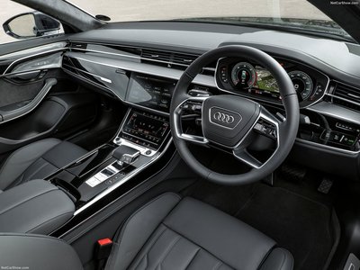 Audi A8 L 50 TDI quattro [UK] 2022 wooden framed poster